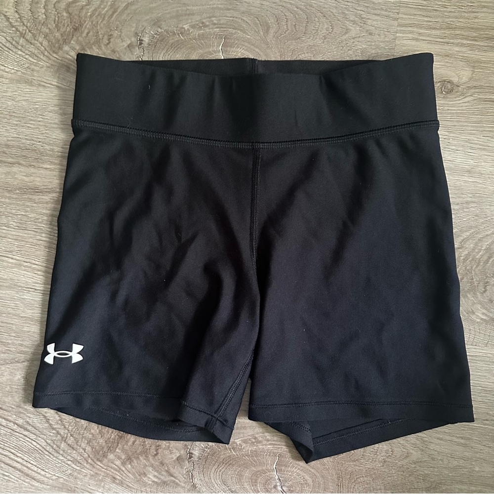 Under Armour Black Athletic Shorts with Elastic Waistband